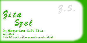 zita szel business card